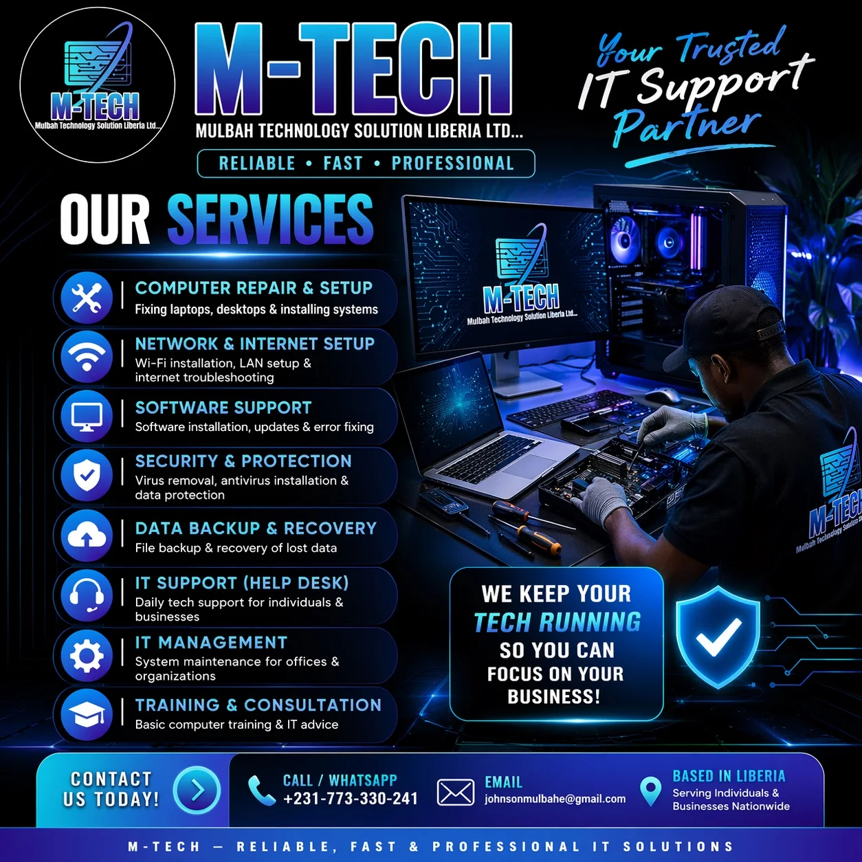 M-TECH IT services poster